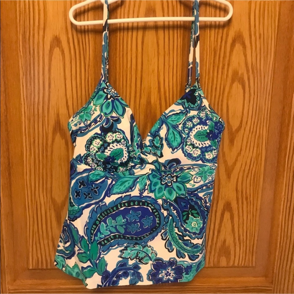 Chaps Ralph Lauren Paisley Tankini Top size 10